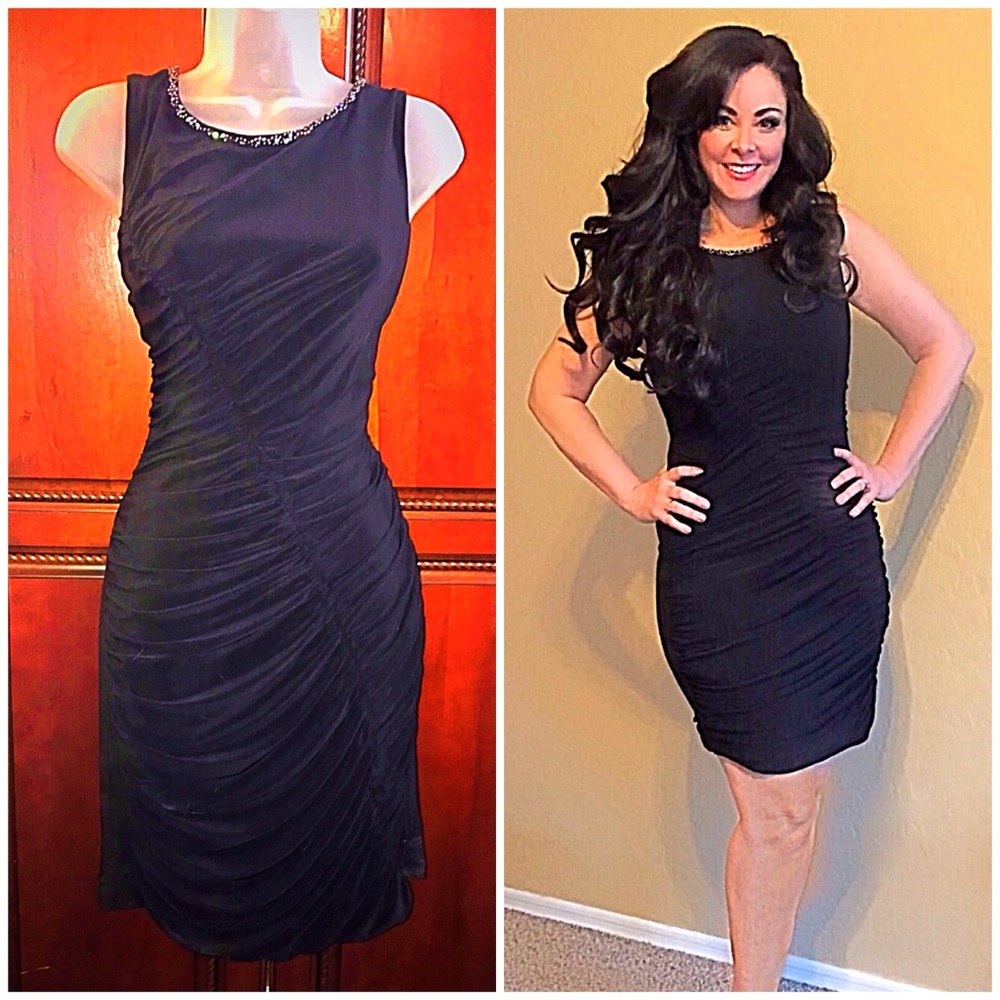 Allen Schwartz Little Black Dress w/diamond accent